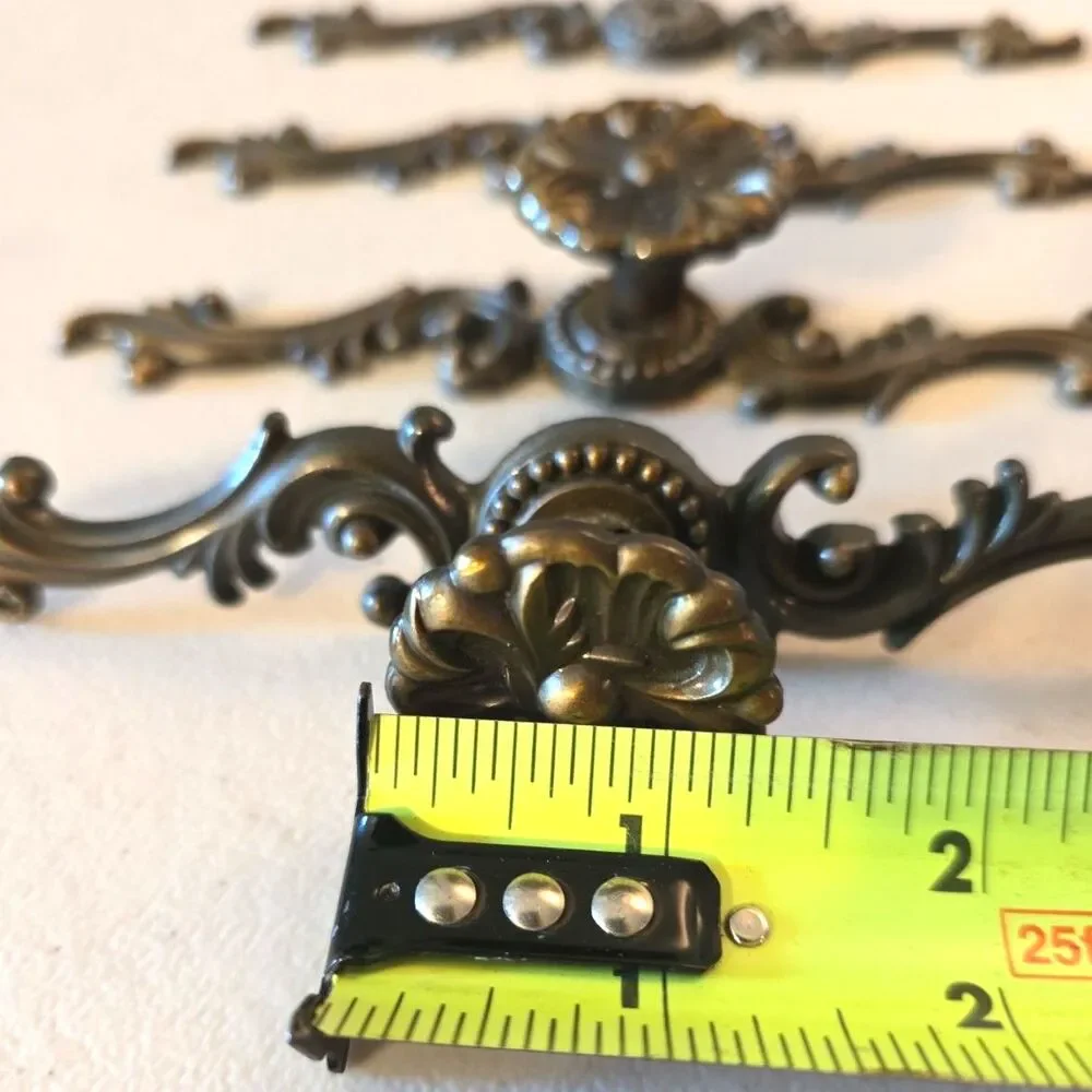 Set Of 4 Grandfather Clock Style Door Drawer Handle Pull Ornate